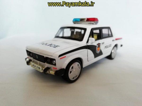 ماکت فلزی ماشین عقب کش اسباب بازی فیات لادا پلیس ( FIAT LADA 2106)